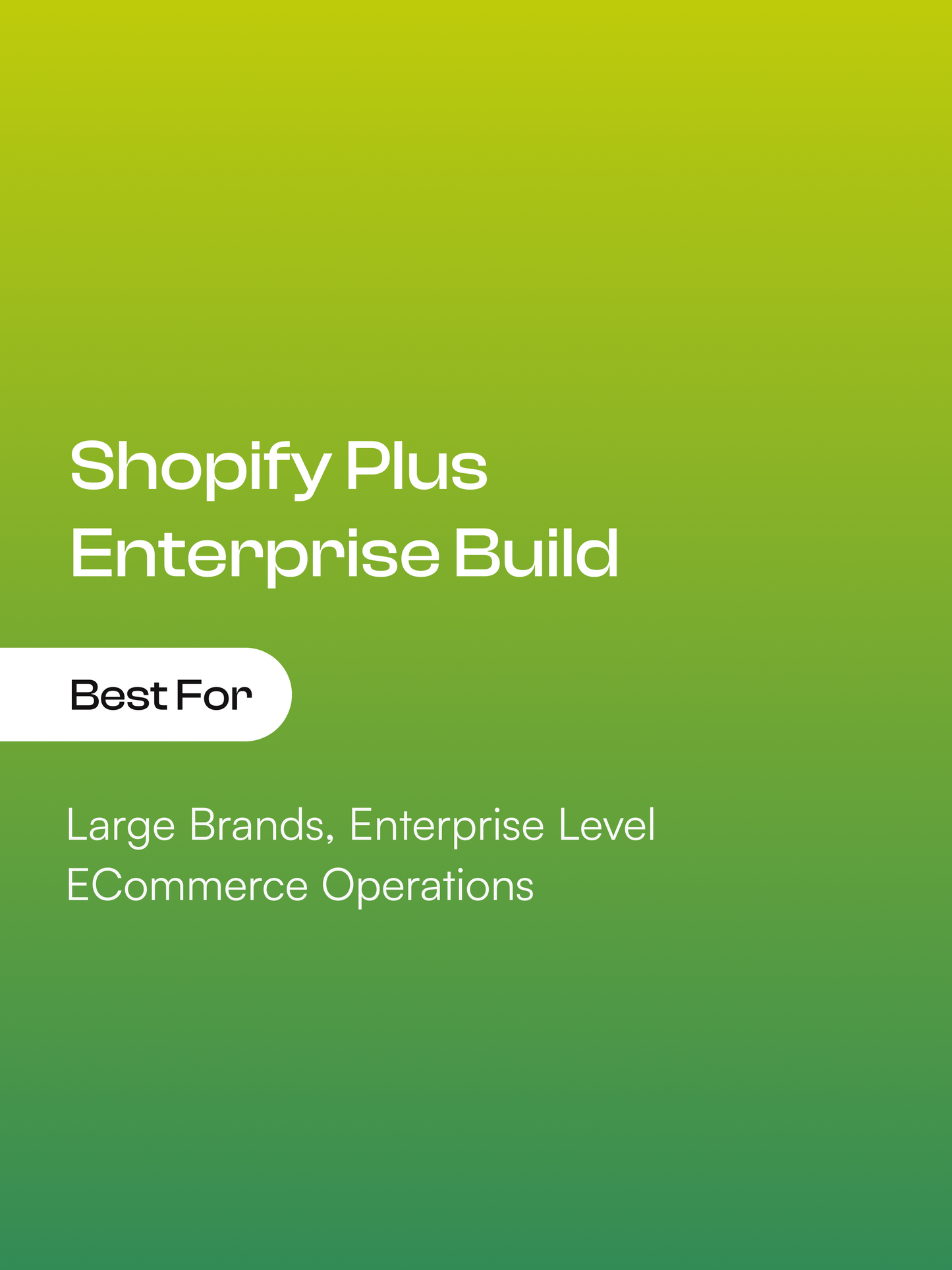 Shopify Plus Enterprise Build