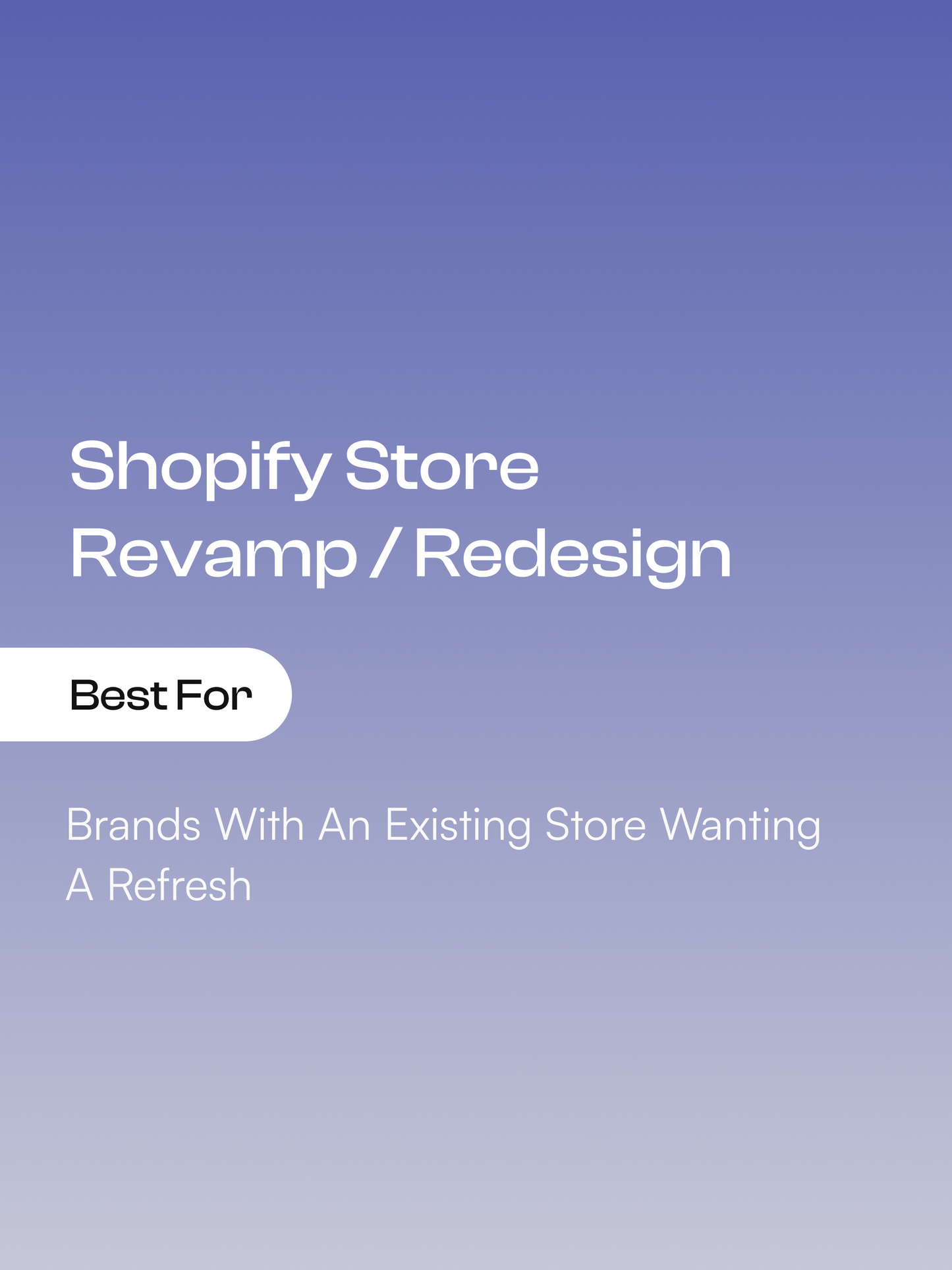 Shopify Store Revamp / Redesign