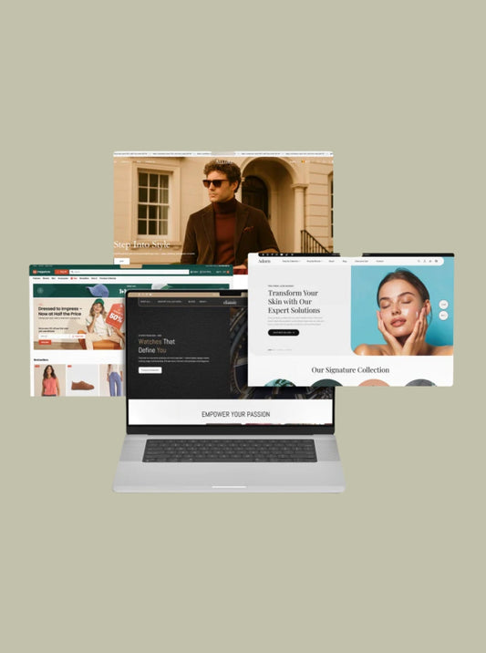 Luxury Shopify store homepage design