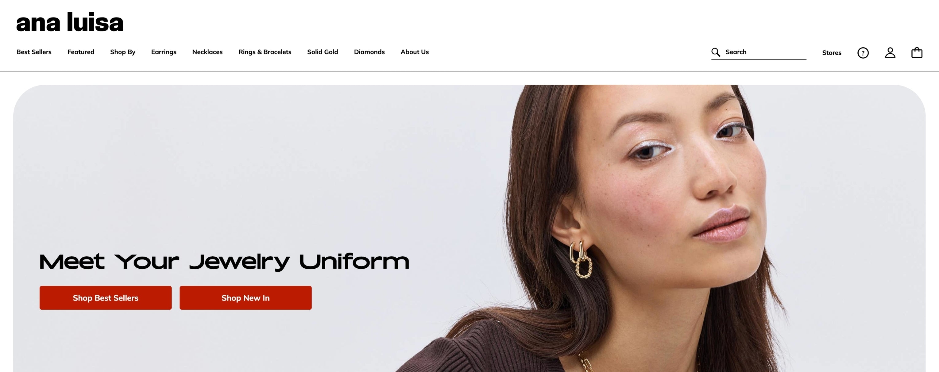Jewellery Shopify store category page showing filters and organized product collections