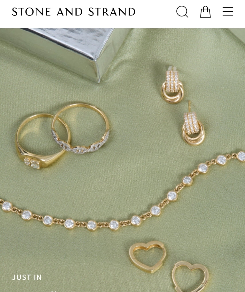 Jewellery Shopify store category page showing filters and organized product collections